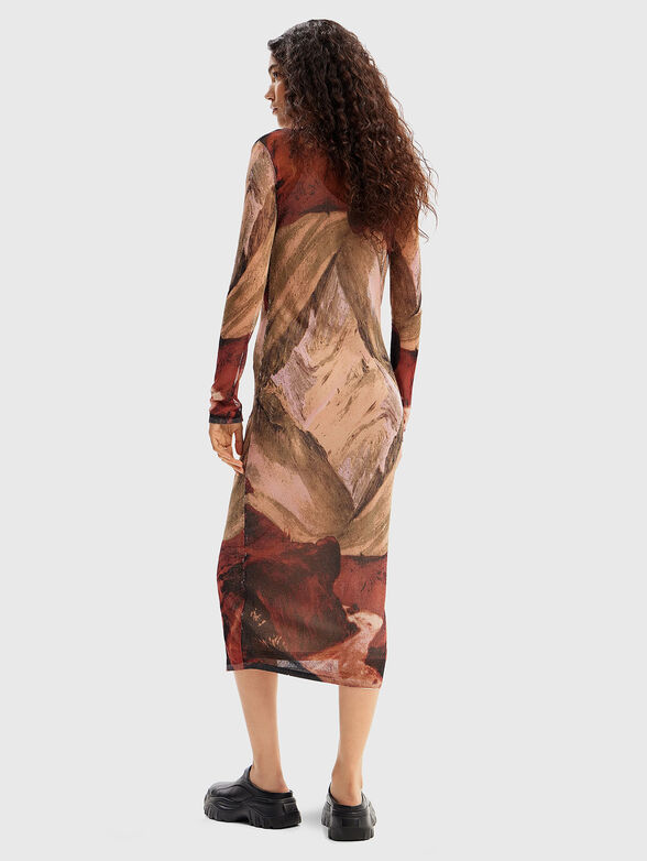 Knitted midi dress in viscose blend - 1