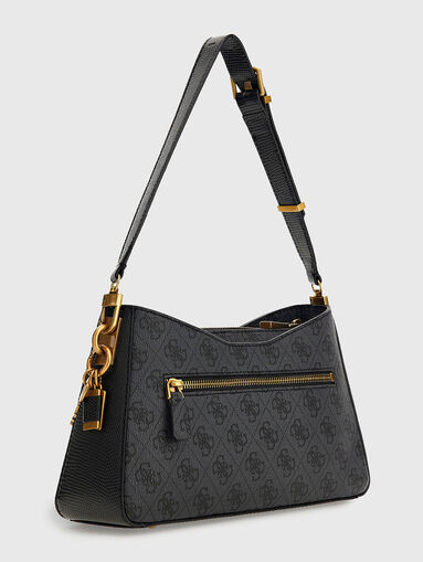 GINEVRA black bag with monogram logo print - 3