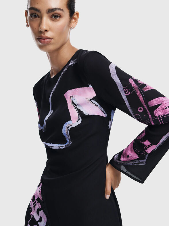 DANGERBLACK dress with accent print - 2