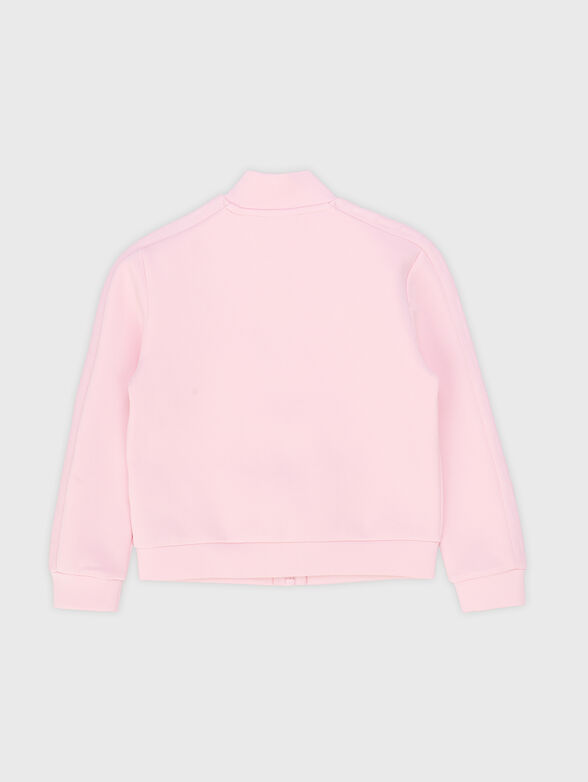 Cotton blend sweatshirt in pink  - 2