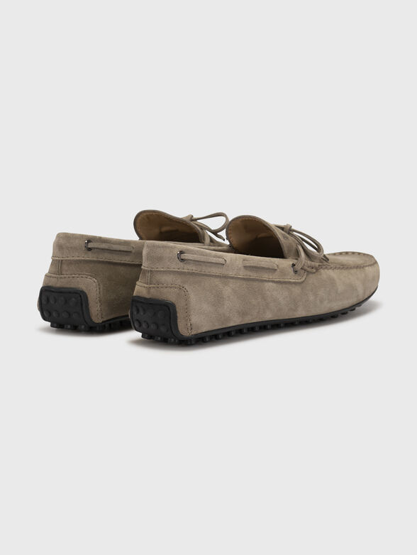 CITY GOMMINO suede loafers in beige  - 3