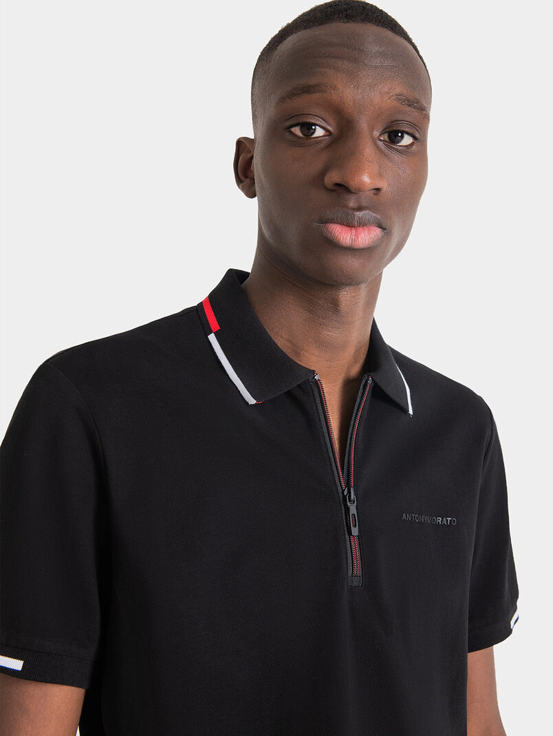 Cotton polo shirt with logo - 3