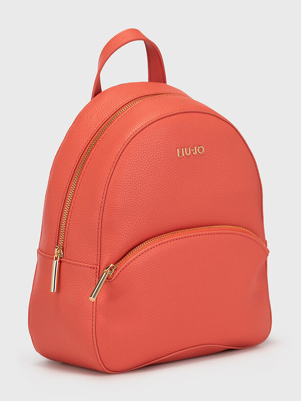Black backpack with metal logo accent - 4