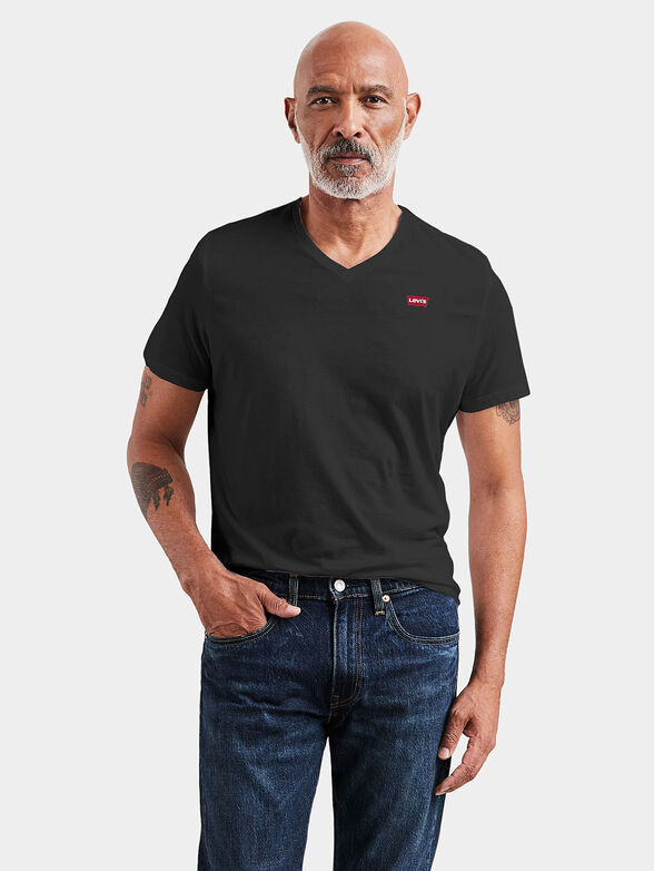 HOUSEMARK™ black V-neck T-shirt - 1