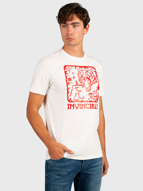 GMTS 043 white T-shirt with print - 1