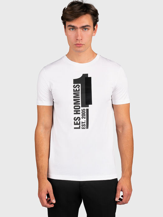 T-shirt with logo print and metal detail