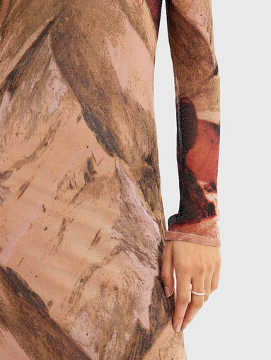 Knitted midi dress in viscose blend - 2