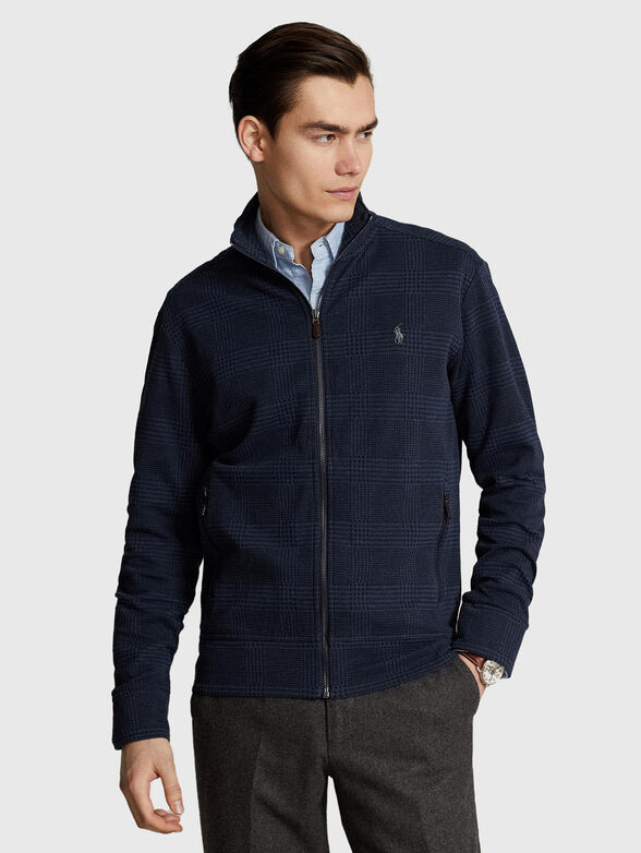Cardigan with zip and logo embroidery - 0