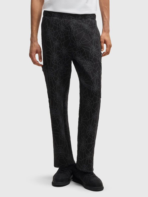 Straight trousers with print - 0