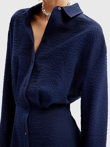 Mini dress with embossed texture - 3