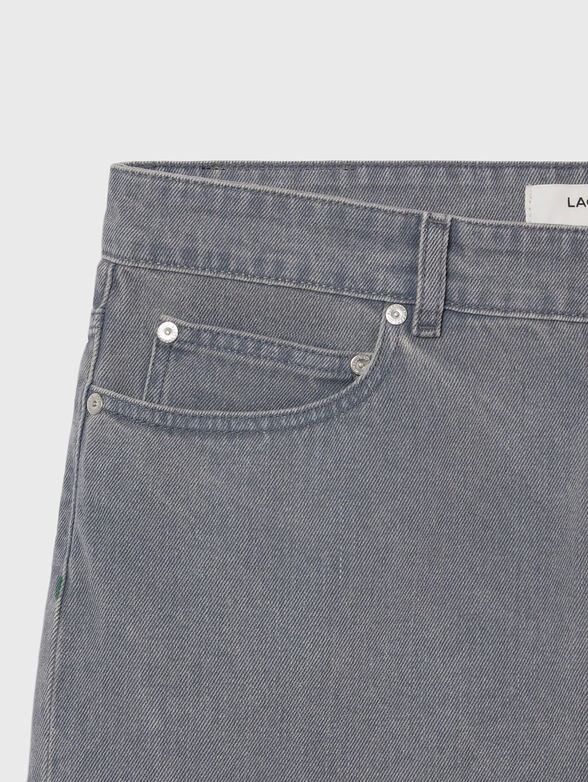 Denim shorts with logo - 3