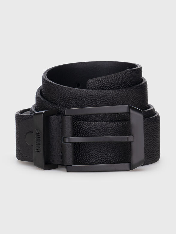 Leather belt in black  - 0
