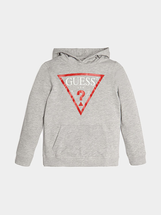 Hooded sweatshirt with logo print - 1