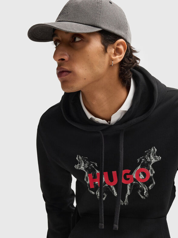 Sweatshirt with hood and print - 3