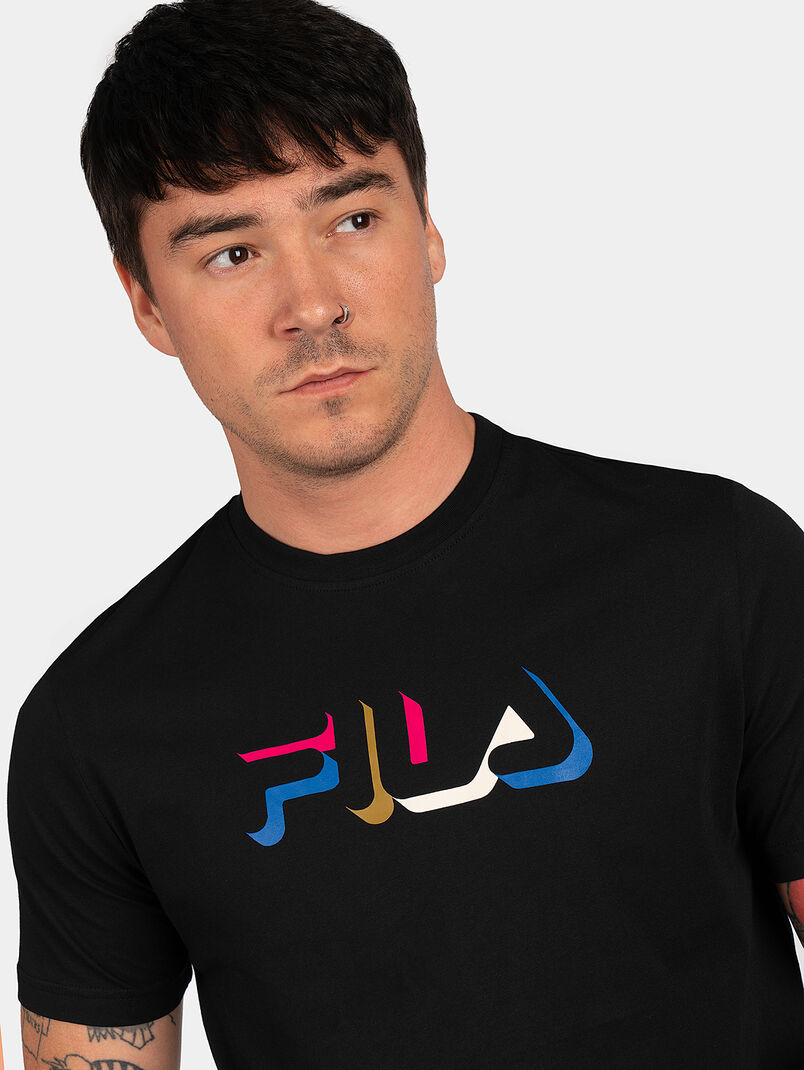 Black BELEN T-shirt with contrasting logo - 3