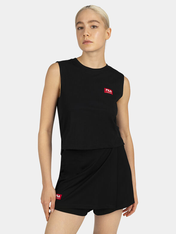 TAGGIA cropped top with contrasting logo detail - 1