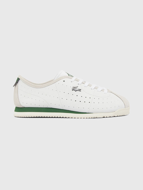 Leather sports shoes with logo - 1