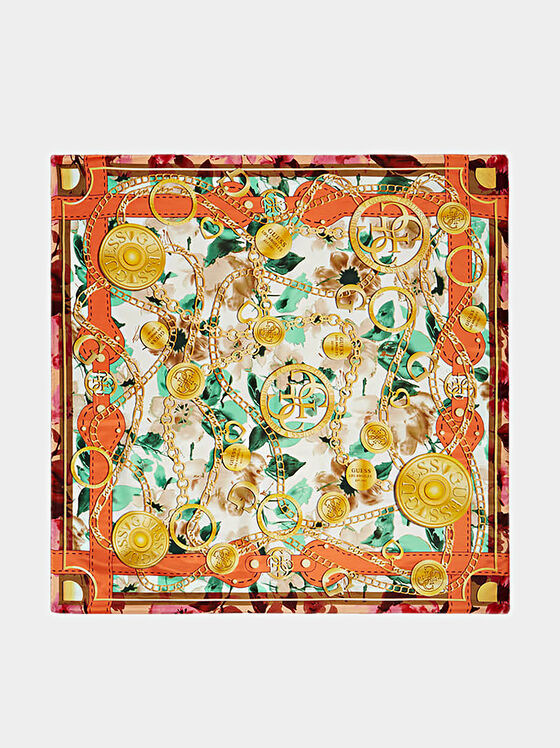 ALBI NATURE scarf with floral print - 1