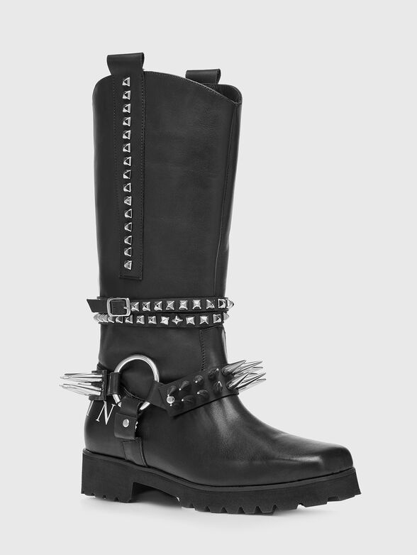 Sudded boots in leather - 1