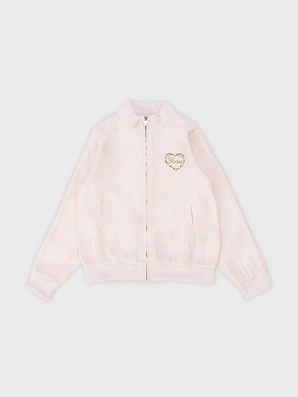 Satin effect jacket in pink  - 1