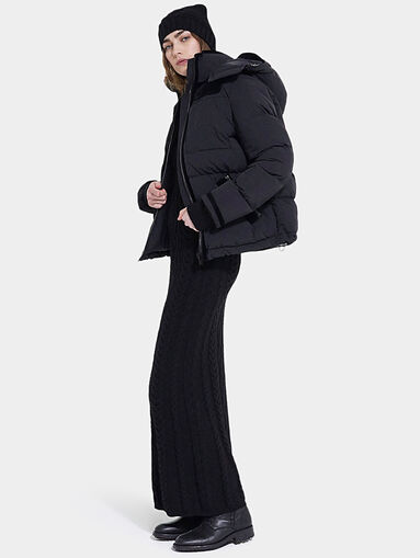 Padded hooded jacket with quilted effect - 5