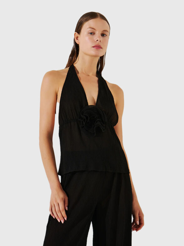 Beach top with accent detail - 0