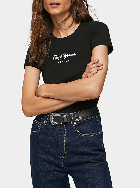NEW VIRGINIA black T-shirt with logo detail - 1