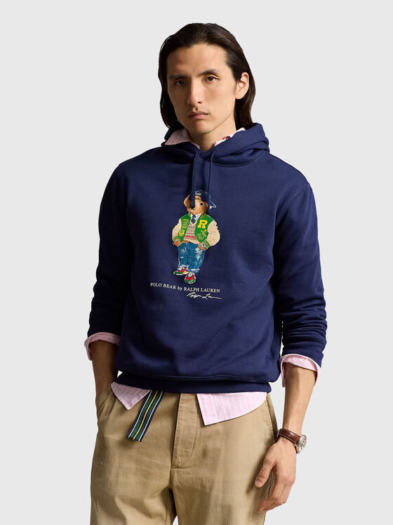 Sweatshirt with hood and print - 1