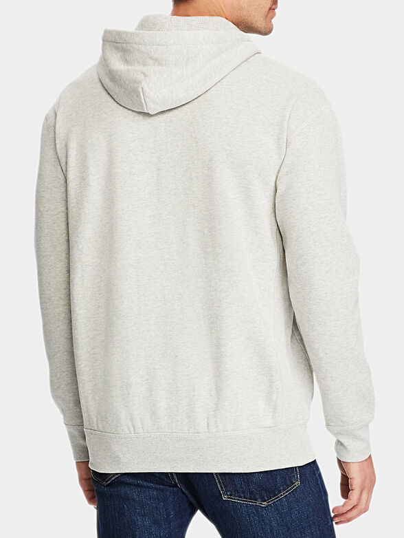 Cotton sweatshirt with logo embroidery - 2