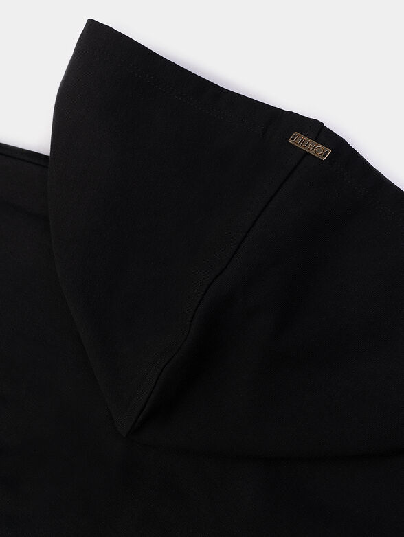 Black hooded sweatshirt with contrasting print - 4