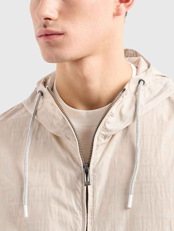 Beige jacket with hood - 4