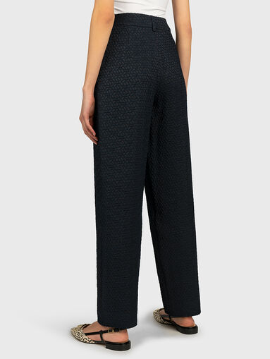Embroidered pants in dark blue - 2