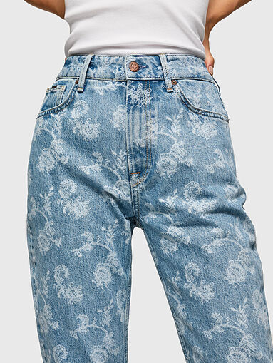 VIOLET blue jeans with floral motifs - 3