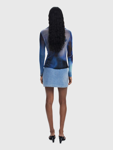Tulle shirt with abstract print - 2