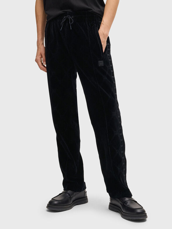 Velvet tracksuit with monogram - 0
