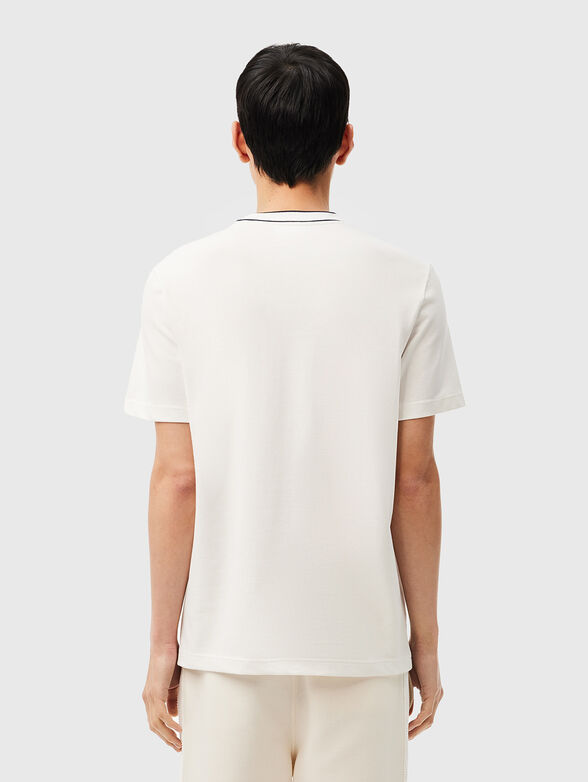 Black piqué T-shirt  - 3