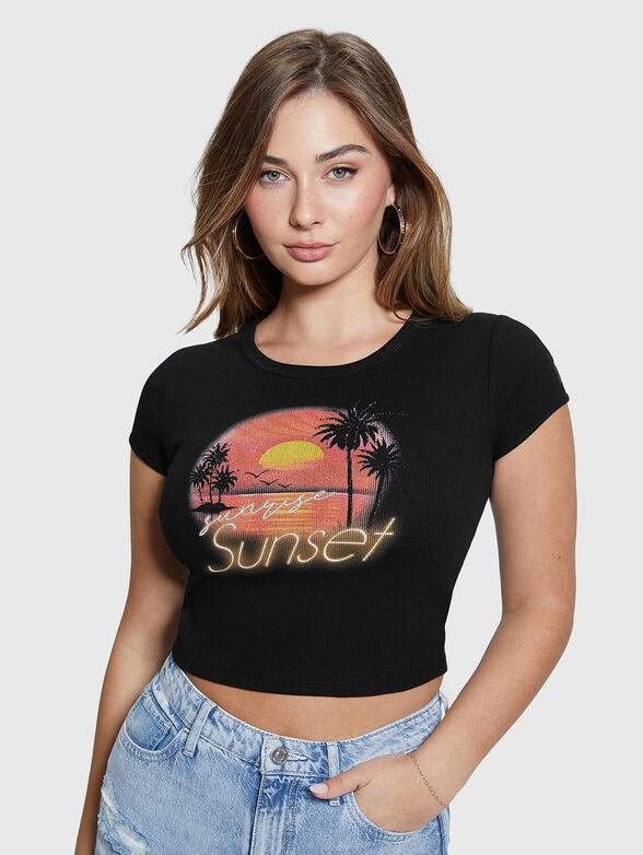 SUNSET cropped T-shirt - 4
