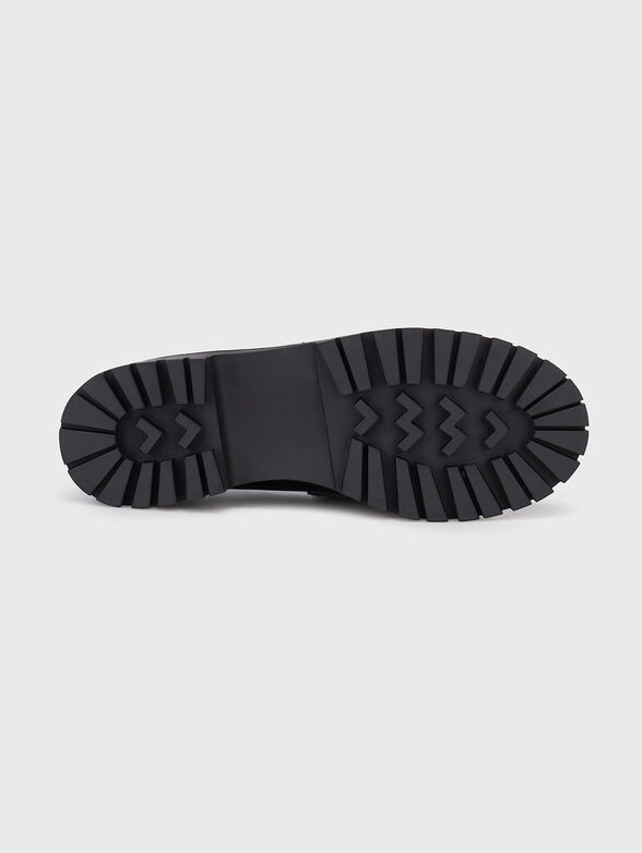 LANDO black leather loafers - 5