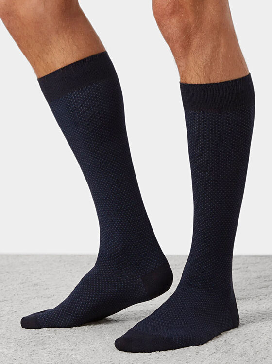 Κάλτσες σε σκούρο μπλε χρώμα - 1
