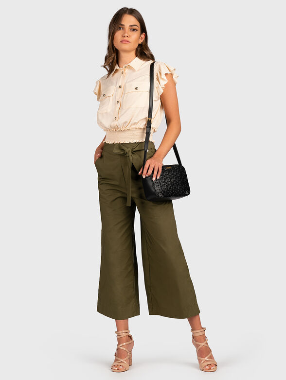 Cotton poplin trousers - 4