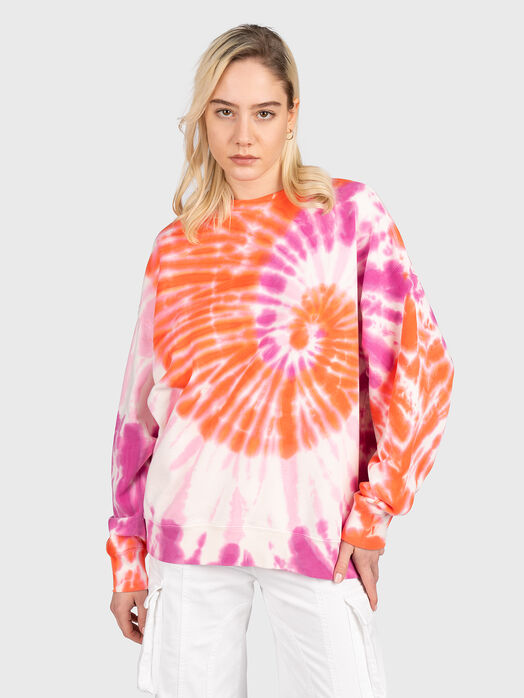 Cotton sweatshirt with abstract print