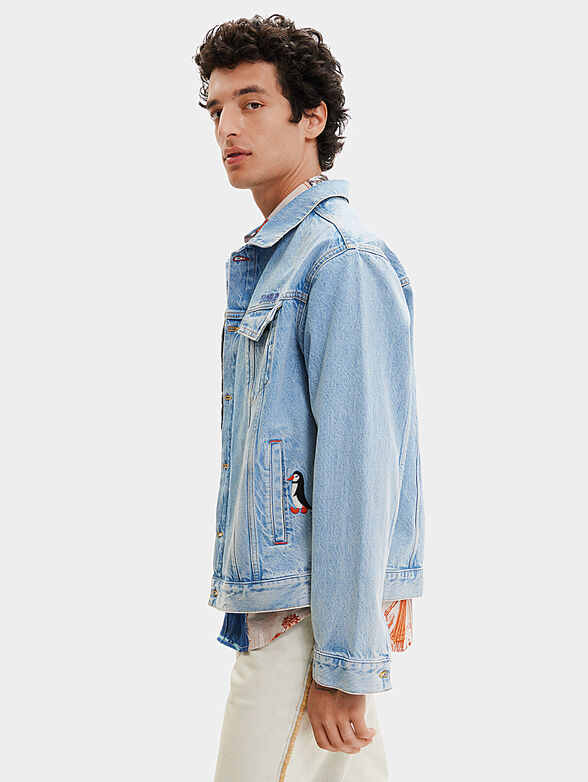 Denim jacket with accent back - 5