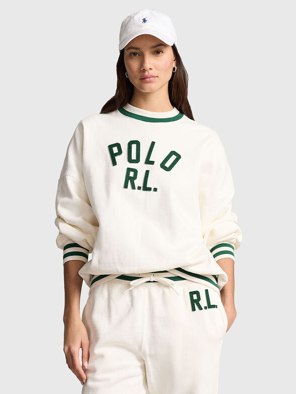 Sweatshirt with contrast logo - 0