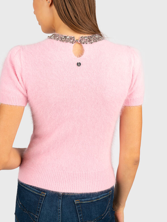 Black crystal embroidered pullover - 3
