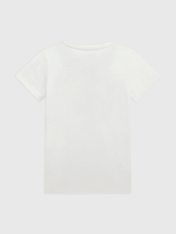 Cotton T-shirt with floral print and logo - 2