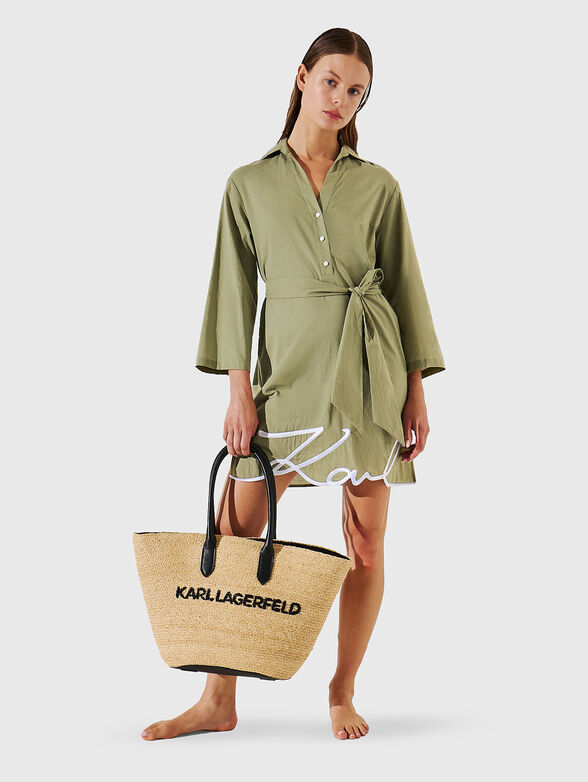 Cotton beach dress with logo - 4
