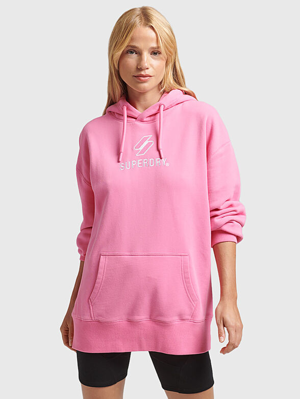 Sweatshirt with hood and logo motifs - 1