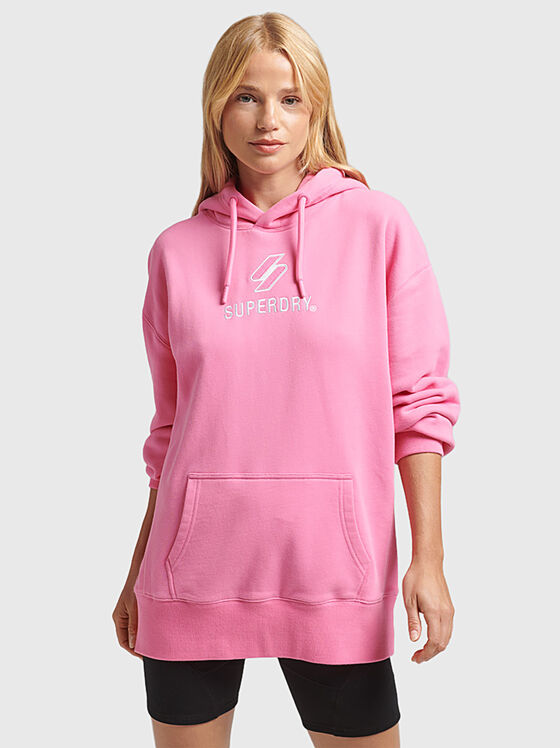 Sweatshirt with hood and logo motifs - 1