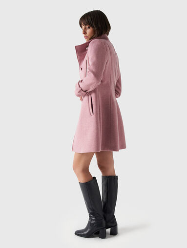 Pink wool blend coat  - 4