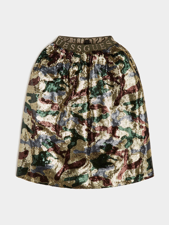 Skirt with camouflage design  - 1